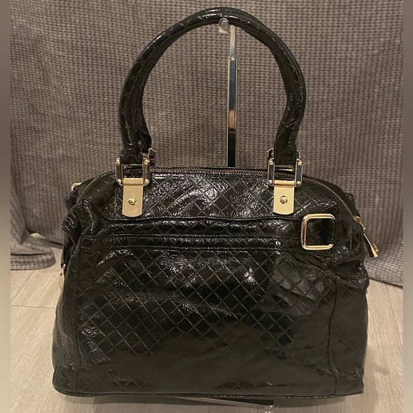 NWOT Rebecca Minkoff Quilted Black Patent Leather Satchel - Picture 1 of 14